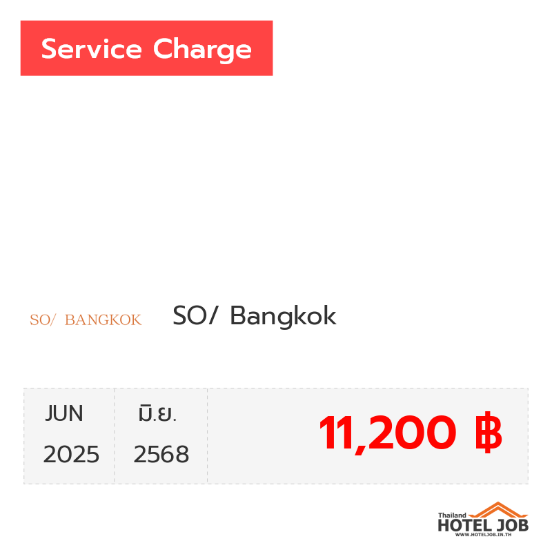 เซอร์วิสชาร์จ SO/ Bangkok มิถุนายน 2025