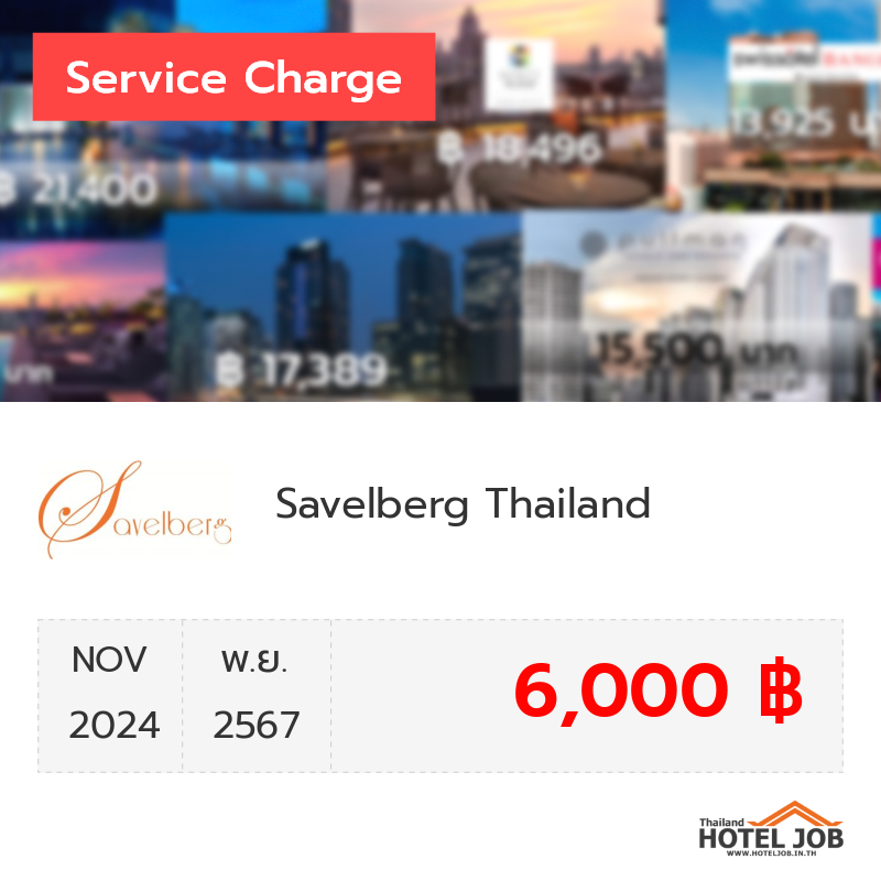 เซอร์วิสชาร์จ Savelberg Thailand พฤศจิกายน 2024 เซอร์วิสชาร์จ Savelberg Thailand พฤศจิกายน 2024