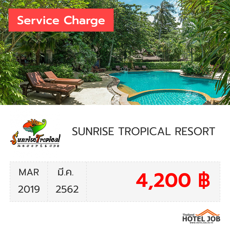 เซอร์วิสชาร์จ THE TAMA HOTEL มีนาคม 2019 เซอร์วิสชาร์จ THE TAMA HOTEL มีนาคม 2019